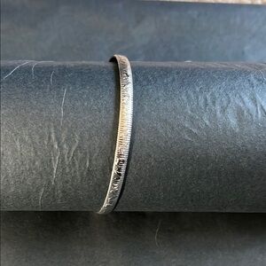 Vintage Silver Detailed Bangle Bracelet